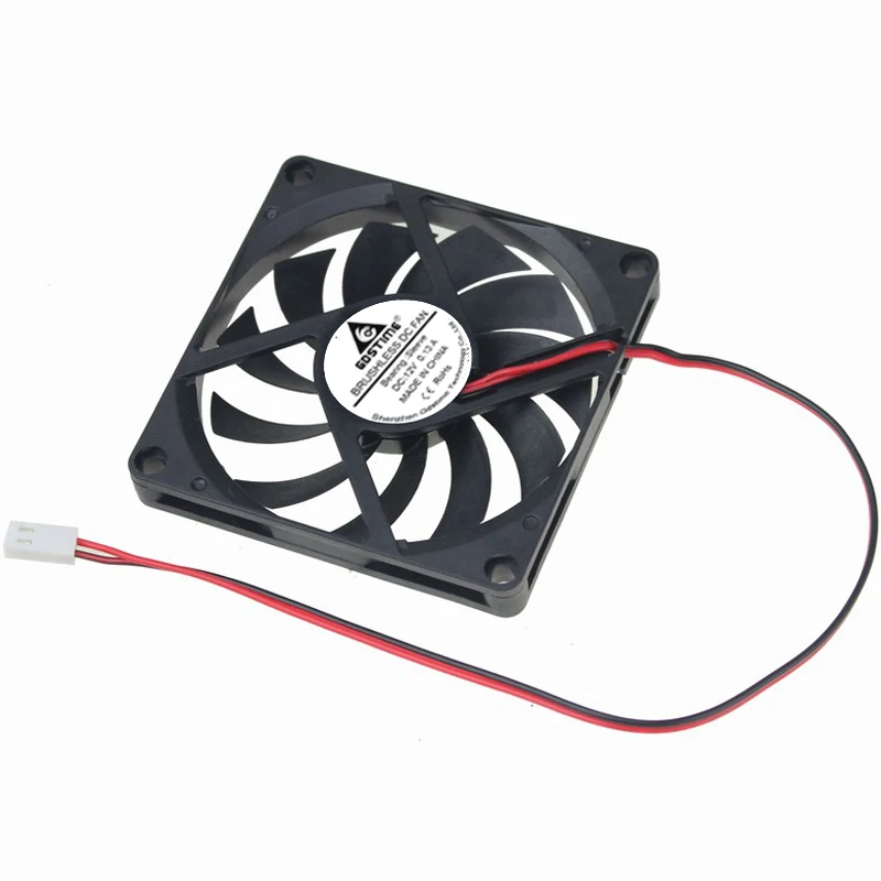5PCS Gdstime 12 Volt 8cm 80mm x 10mm 8010s 2Pin-2510 Connector Cooler Computer DC Cooling axial Fan | Компьютеры и офис