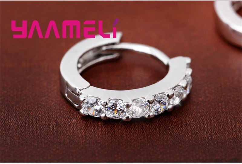 Серьги женские и мужские из серебра 100% пробы с фианитами