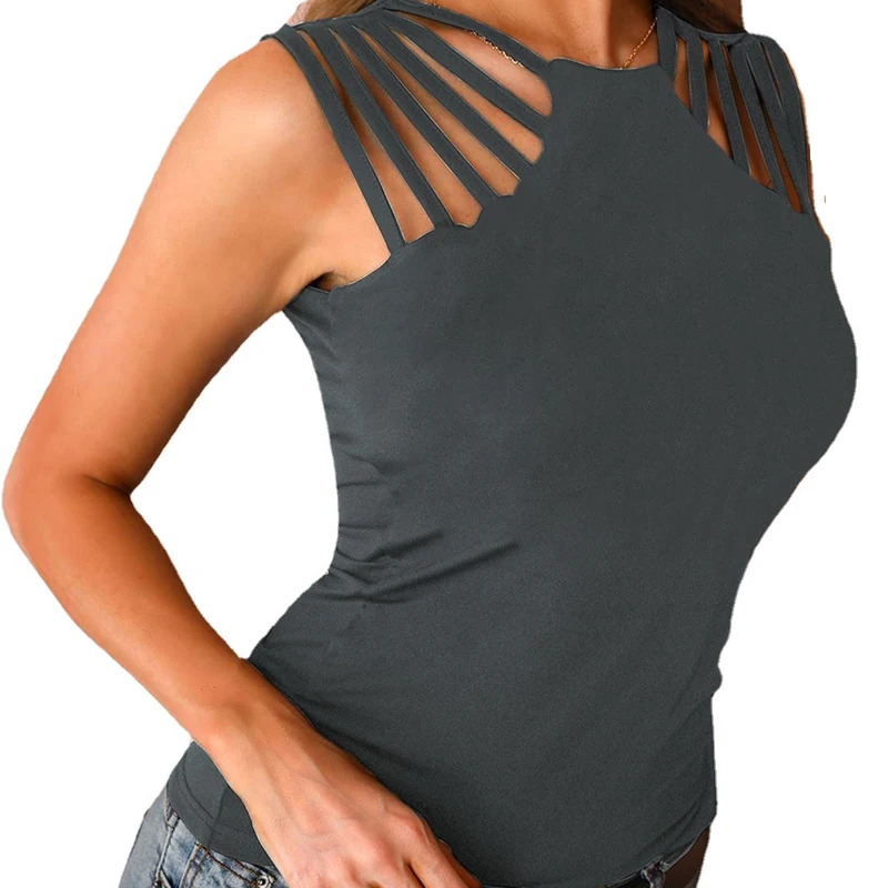 

Bts Summer Solid Shoulder Hollowed Out Sexy Women's T-shirts Knitted Neck Casual Fashion Top mujer camisetas
