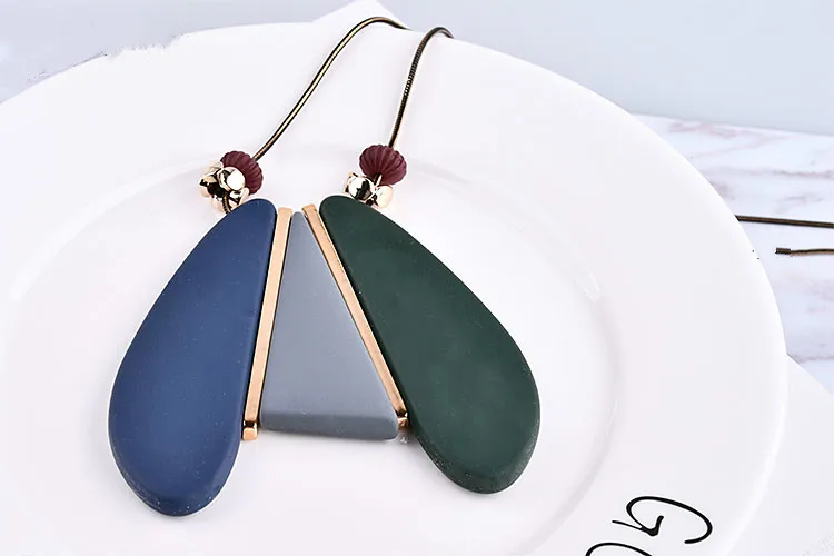 Патент матовый размер Треугольник нож цепочка на свитер аксессуары DIY Осень/Зима