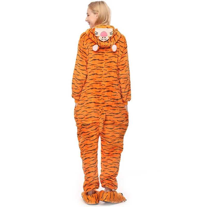 Пижама Кигуруми для взрослых Фланелевая унисекс с милым мультяшным животным |