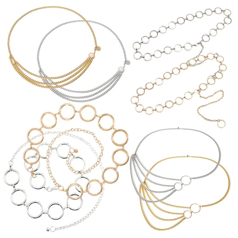 

1 шт., Женский металлический пояс, цепочка на талию в Корейском стиле