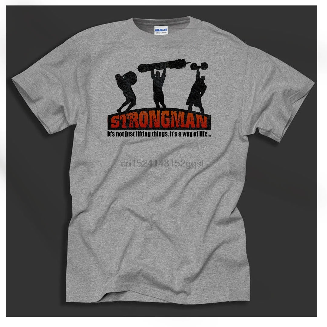 Забавная одежда Повседневная летняя футболка с короткими рукавами Strongman Powerlifting