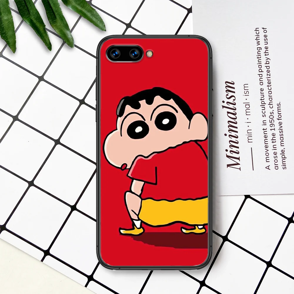 

Cartoon Cute Crayon Shin-chan Phone Case For Huawei Honor 6A 7A 7C 8 8A 8X 9 9X 10 10i 20 Lite Pro Play black Cover Tpu Hoesjes