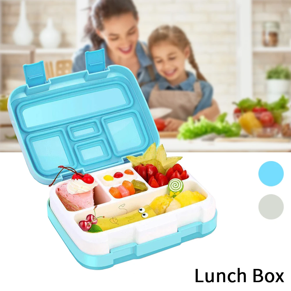 5 сетки BPA Бесплатный Ланч-бокс с отсеком Microwavable мультфильм Bento герметичный