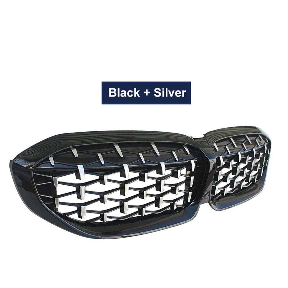 

Передняя решетка-гриль, алмазные решетки для почек, гоночные решетки для BMW 3 серии G20 G21 G28 2019-2021, автомобильные аксессуары, 1 пара