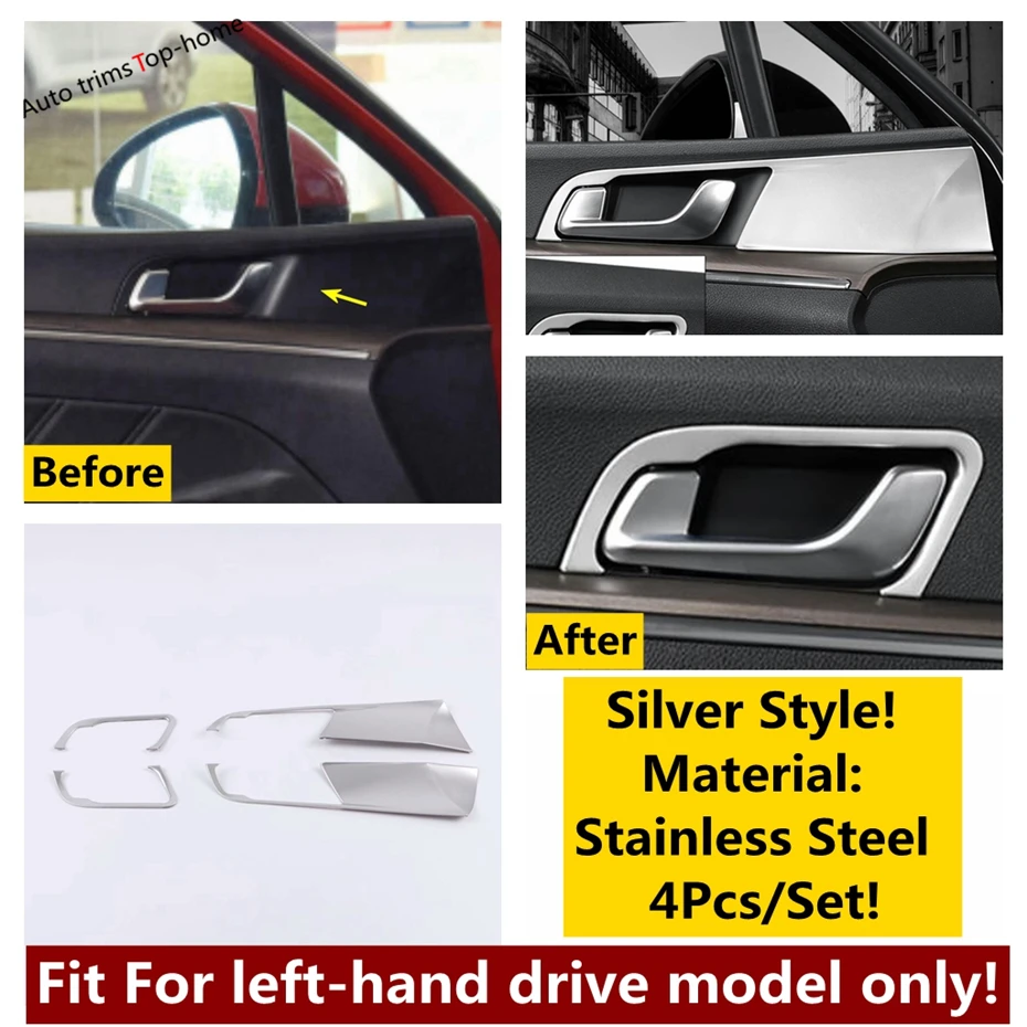 

Stainless Steel Interior Rear Door Tail Gate Handle Bowl Cover Trim Carbon Fiber Accessories For KIA Optima / K5 GT 2020 2021