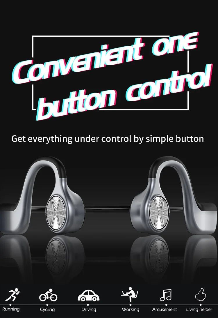 Беспроводные наушники Bluetooth 5 0 костная проводимость для спорта на открытом