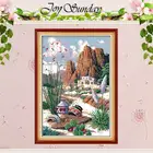 Набор шелковых дорожных узоров, 11CT 14CT, Набор для вышивки крестом, оптовая продажа, наборы для вышивки крестом с животными