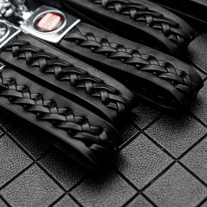 Высококачественный автомобильный брелок вращающийся на 360 ° ручной из плетеной