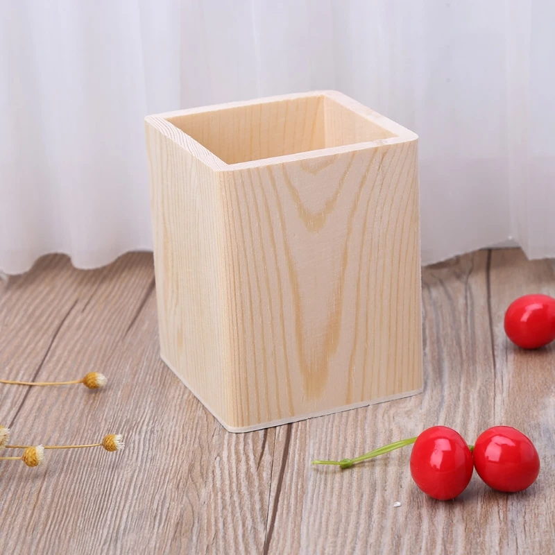 Настольный органайзер деревянный держатель пенал для карандашей детей сделай