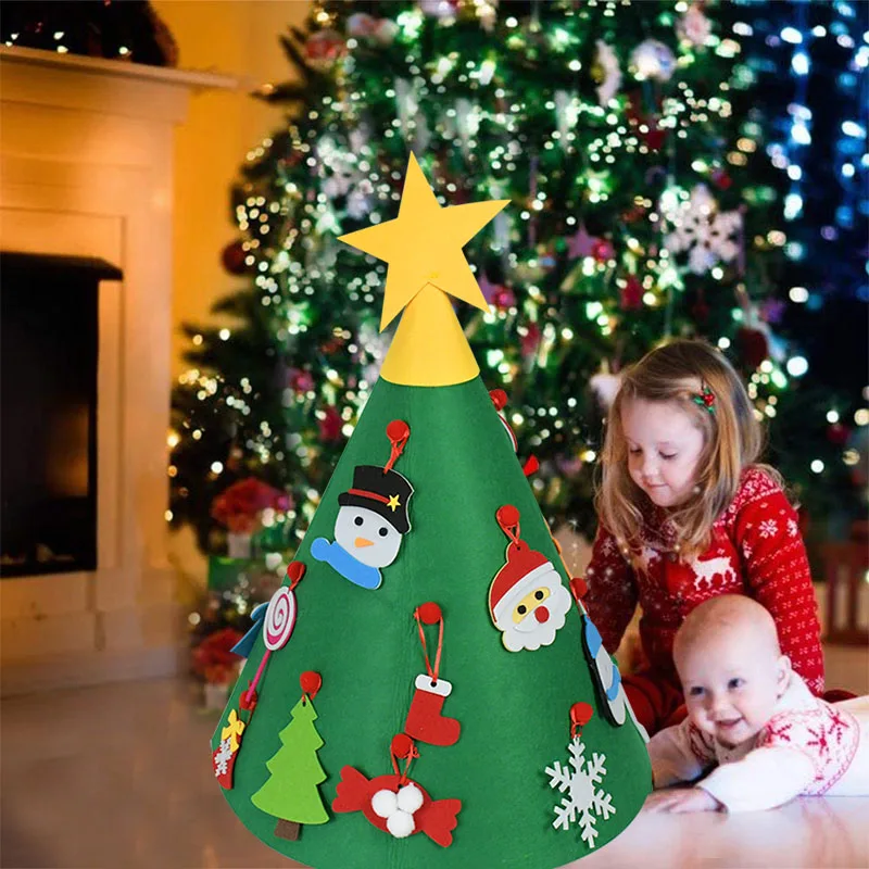 DIY 3D войлочная Рождественская елка детский подарок новогодние украшения