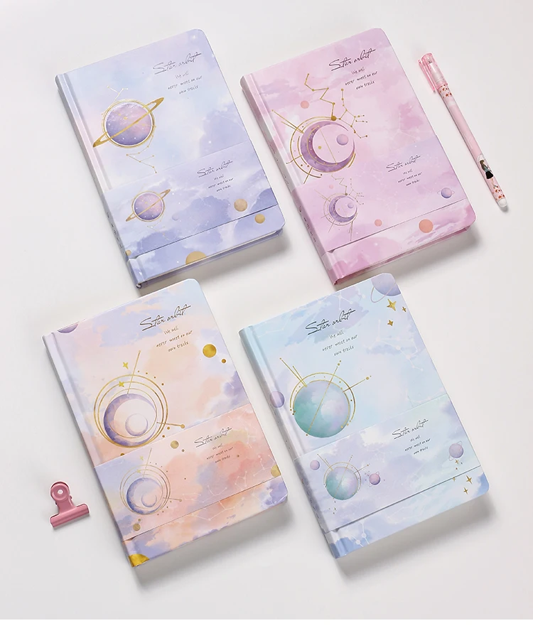 112 Sheets Vintage Notebook Bullet Journal Sweet Planet Planner Book Daily Agenda Diary Stationery Kids Gift Office Supplies