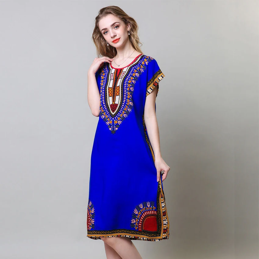 Женская одежда в африканском стиле купальный халат хлопковая с 3D принтом женское