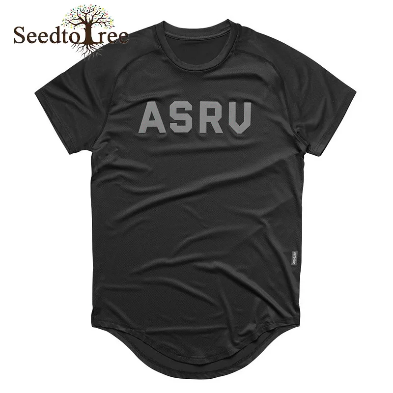 

Summer Men's Short Sleeved T-shirt Round Neck Letter Printing Mesh Bottoming Shirt Sports Fitness Clothing