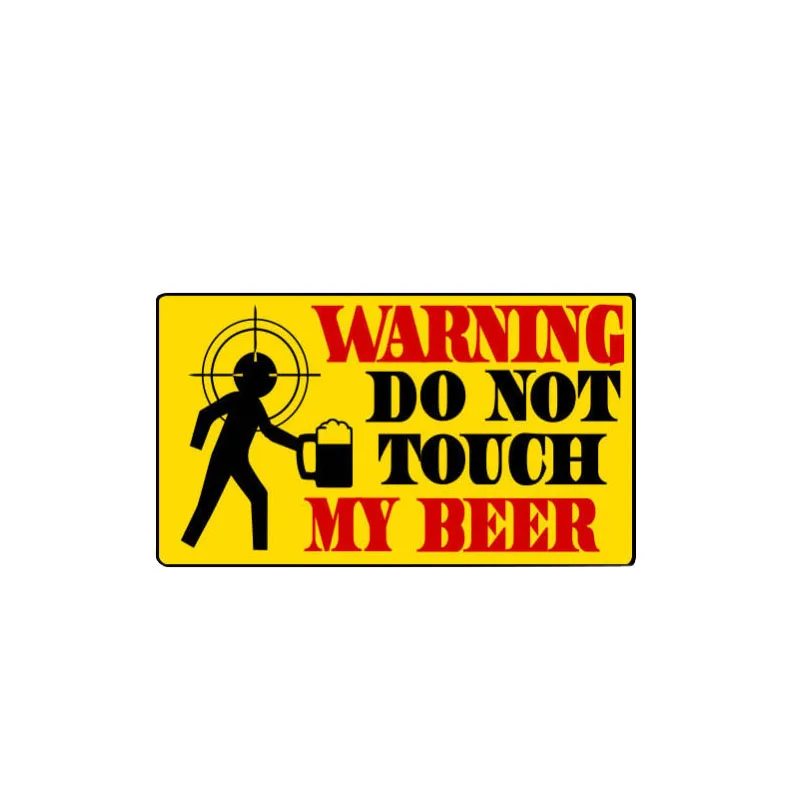 

Sunscreen Warning Do Not Touch My Beer Car-Sticker and Decals Cover Scratches Decoration Bodywork Suv Car Accessories KK12*7cm