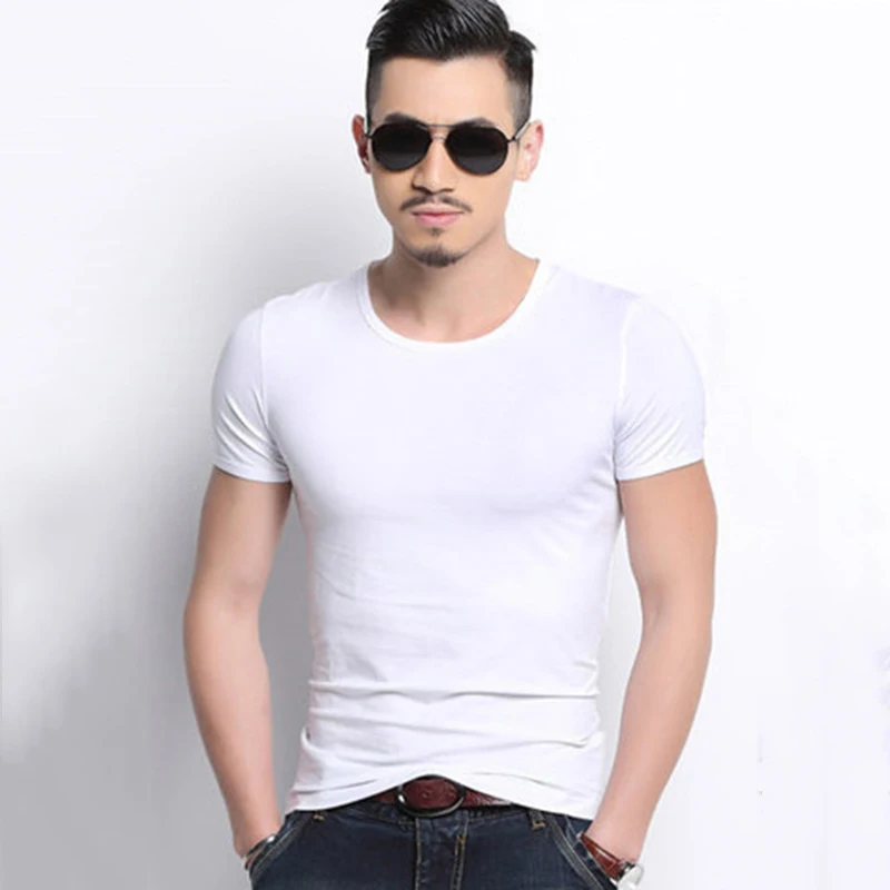 

2021 Для мужчин футболки с рисунками из мультфильмов 2 Основные Цвет короткий рукав с круглым вырезом Футболка Для мужчин однотонный Цвет бол...