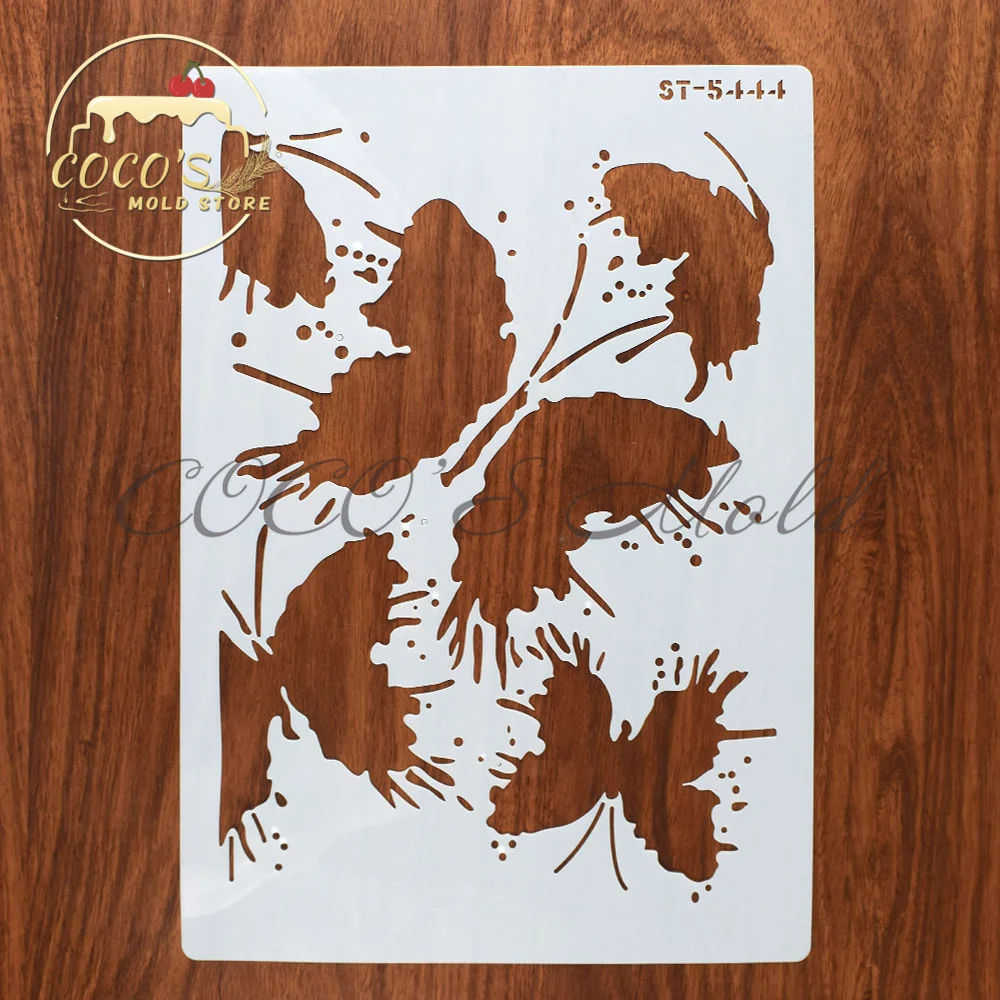 Пластиковые трафареты для выпечки и рисования бабочки/сова  A4