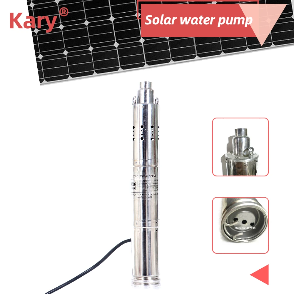 Kary заводская цена 0.5hp 1.0hp 1.5hp погружной 24v DC Солнечный водяной насос индия