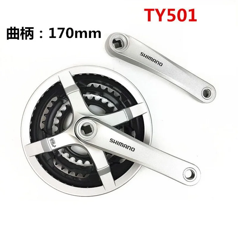 Коленчатый вал для горного велосипеда shimano FC-TY501 mtb 6/7/8S 24 скорости hollowtech 170 мм 42-34-24T