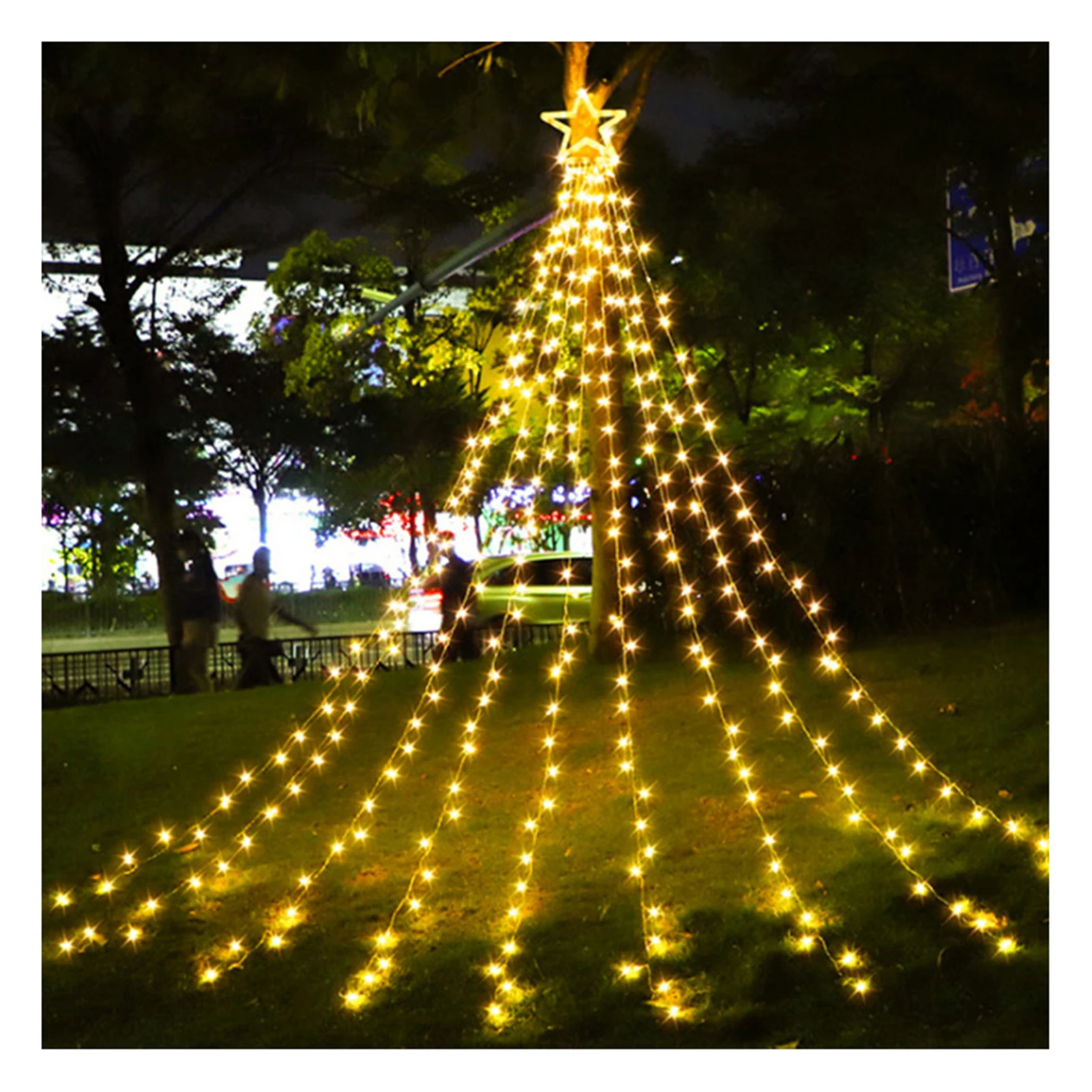 

Waterproof LED Lights with 9 Strands Lights String Easy Operation Environmently Friendly Durable for Outdoor DC120