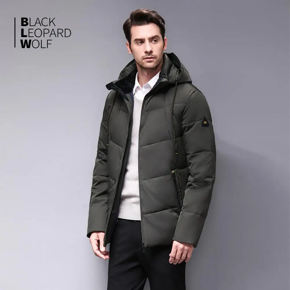 Blackleopardwolf 2019 Зимний мужская пуховик модное пальто парка аляска ветрозащитная верхняя одежда современный