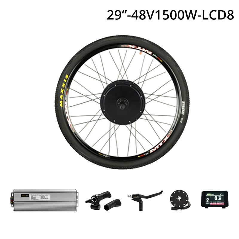29in-1500W-CST-LCD8U 48 в 1500 Вт Кассетный двигатель колеса 8/9 скорость комплект для переоборудования электрического велосипеда E велосипед набор Электрический колеса для велосипеда Задняя Ступица двигателя колеса - Цвет: 29in-1500W-CST-LCD8U