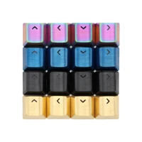 teamwolf stainless steel mx metal keycap for keyboard gaming key arrow key r4 light through back lit black blue gold gradient