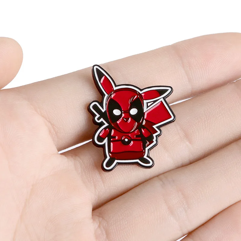 Милый мультяшный Bicachi Броши Deadpool для женщин Pokemon Go фильм периферийный значок