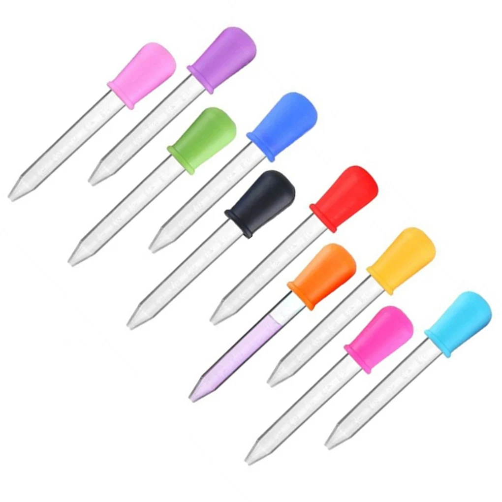 

6/10 Pcs Baby Dropper Medicine Feeder Child Medicine Device Silicone Pipette Liquid Food Dropper Infant Utensils Color Random