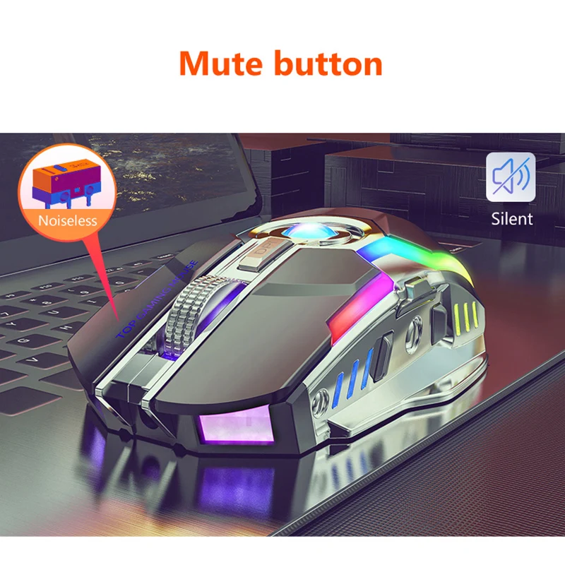 KIITO M4 эргономичная Беспроводная игровая мышь светодиодный Bluetooth компьютерная