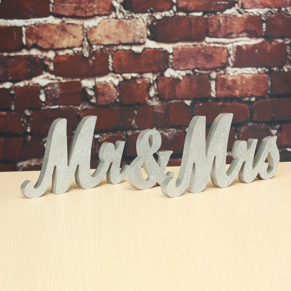 Большой Свадебный Стол Mr и Mrs Signs деревянная подставка с буквами свадебное