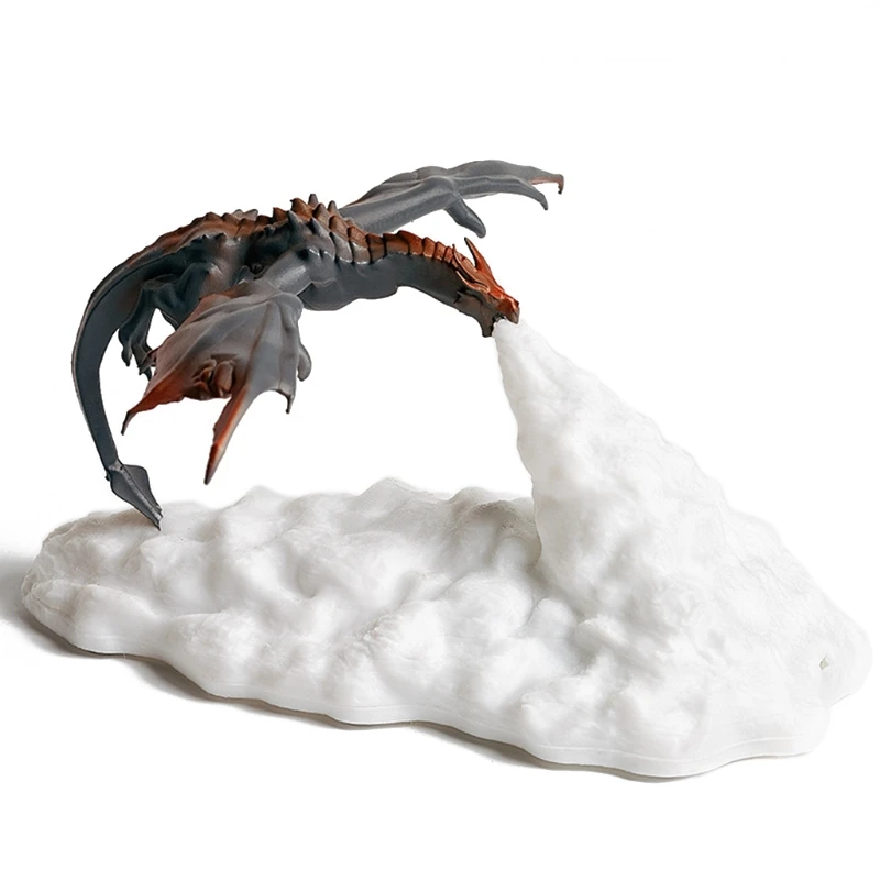 

3D Printed Dragon Lamp Novelty LED Night Light Home Office Decoration Creative Gift for Kids