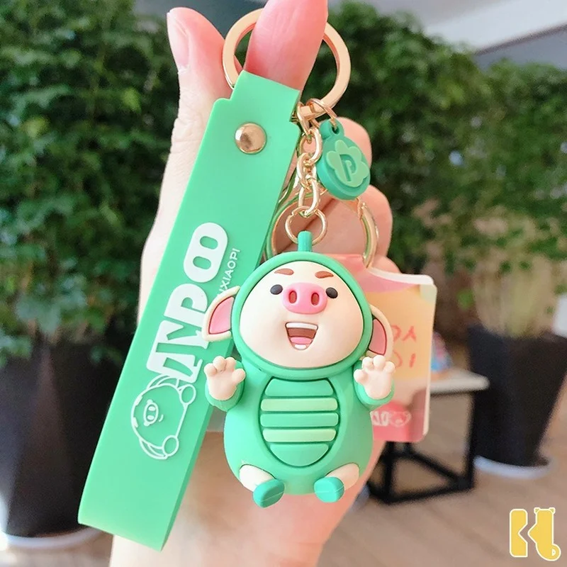 

Korean hot sell Genuine pig fart key fob cute pig key pendant creative practical couple small gift Key Chain