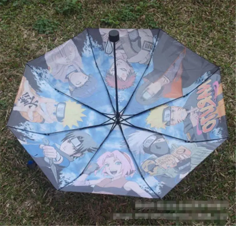 Зонт Наруто Узумаки Сакура Какаси Саске Итачи Гаара с красочным аниме принтом