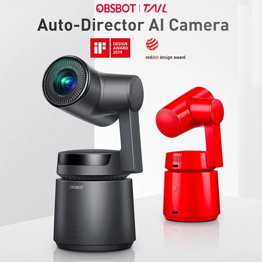 OBSBOT Tail Auto Director Ai Camera 4K видеокамера AI отслеживание съемки 1850 мАч 360 4k 60fps