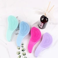 1pc detangling hair brush handle 9 bright colors magic anti static tangle comb shower massage comb salon hairdressing