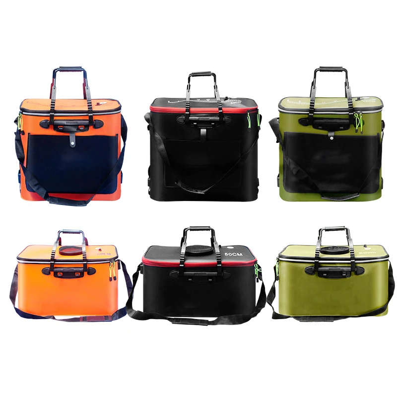 

Large Capacity Fishing Tank Waterproof Fishing Bag EVA Fishing Pack Breathable Bag Fish Box Supplies Fishing Tackle Accessories
