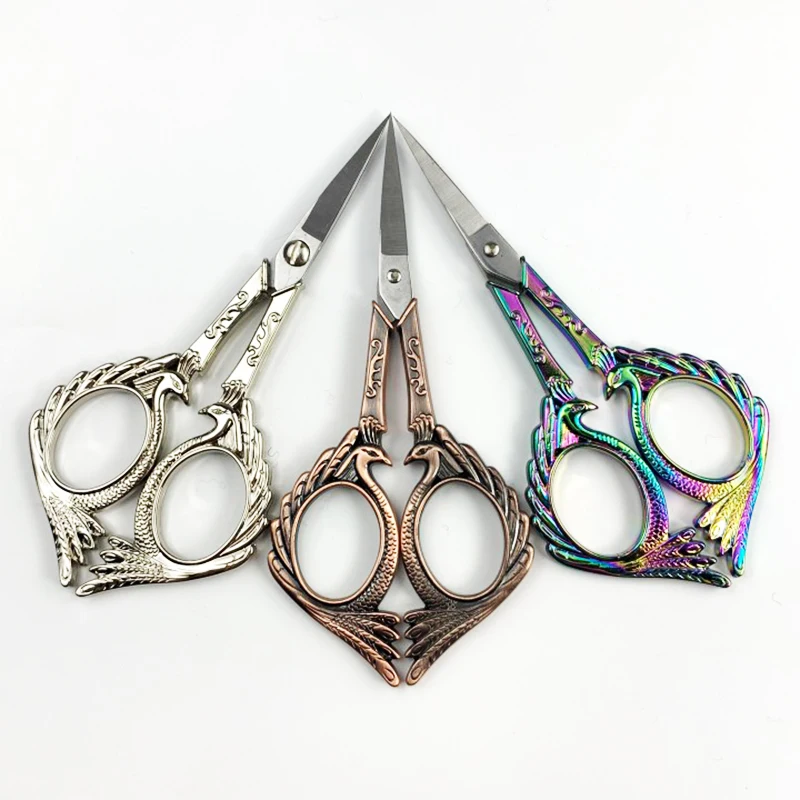 

1pcs Durable Stainless Steel Retro Tailor Scissor Crane Shape Sewing Small Embroidery Craft CrossStitch Scissors DIY Home Tools