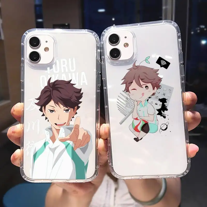 

Haikyuu Oikawa Phone Case Transparent for iPhone 6 7 8 11 12 s mini pro X XS XR MAX Plus cover funda shell