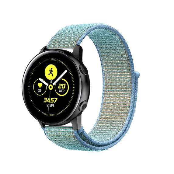 cornflower Huawei GT 2 нейлоновый ремешок для samsung Galaxy 42 мм 46 мм Active 2 gear S2 S3 20 мм 22 мм Sport Loop Huami Amazit GTR Bip браслет - Цвет ремешка: cornflower