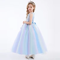 formal girl party dresses embroidery flower girl elegant tulle prom dresses for girl bridesmaid dress childrens clothing