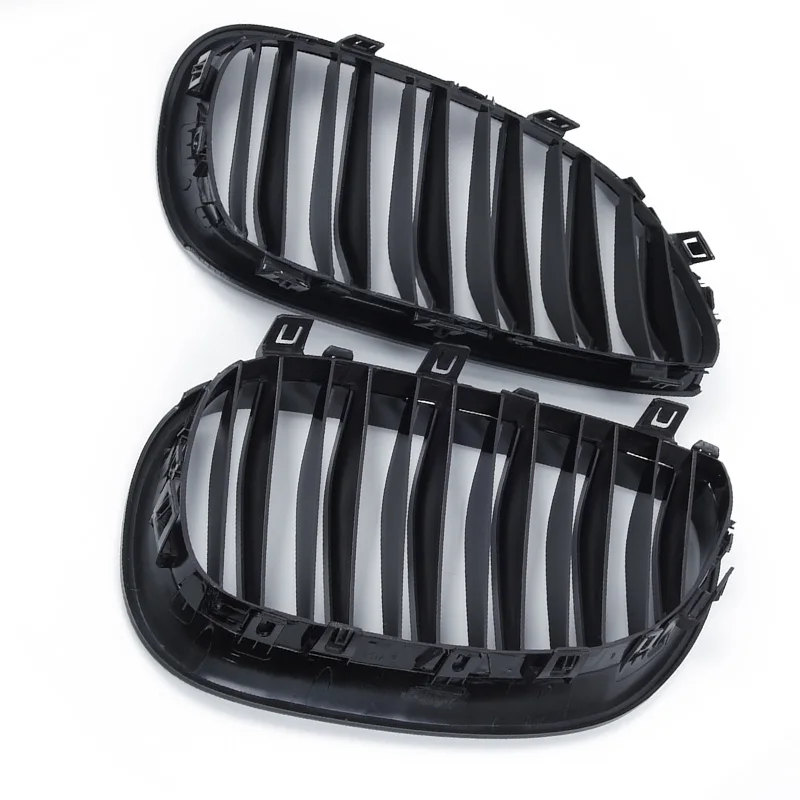 1 Pair Gloss Black Front Kidney Grill Double Slat Line Grille for BMW E60 E61 5 Series 2003-2010 Car Accessories Coupe | Автомобили и