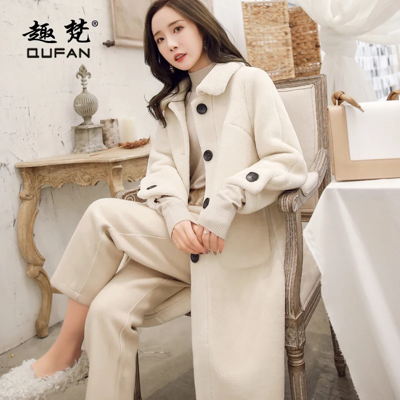 Меховое пальто для женщин на осень и зиму новое свободное меховое цельное