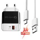 USB-кабель для быстрой зарядки, Тип C, QC 3,0, для OnePlus 9 9R 8 8T 7 7T Pro POCO X3 GT F3 M3 NFC Type C
