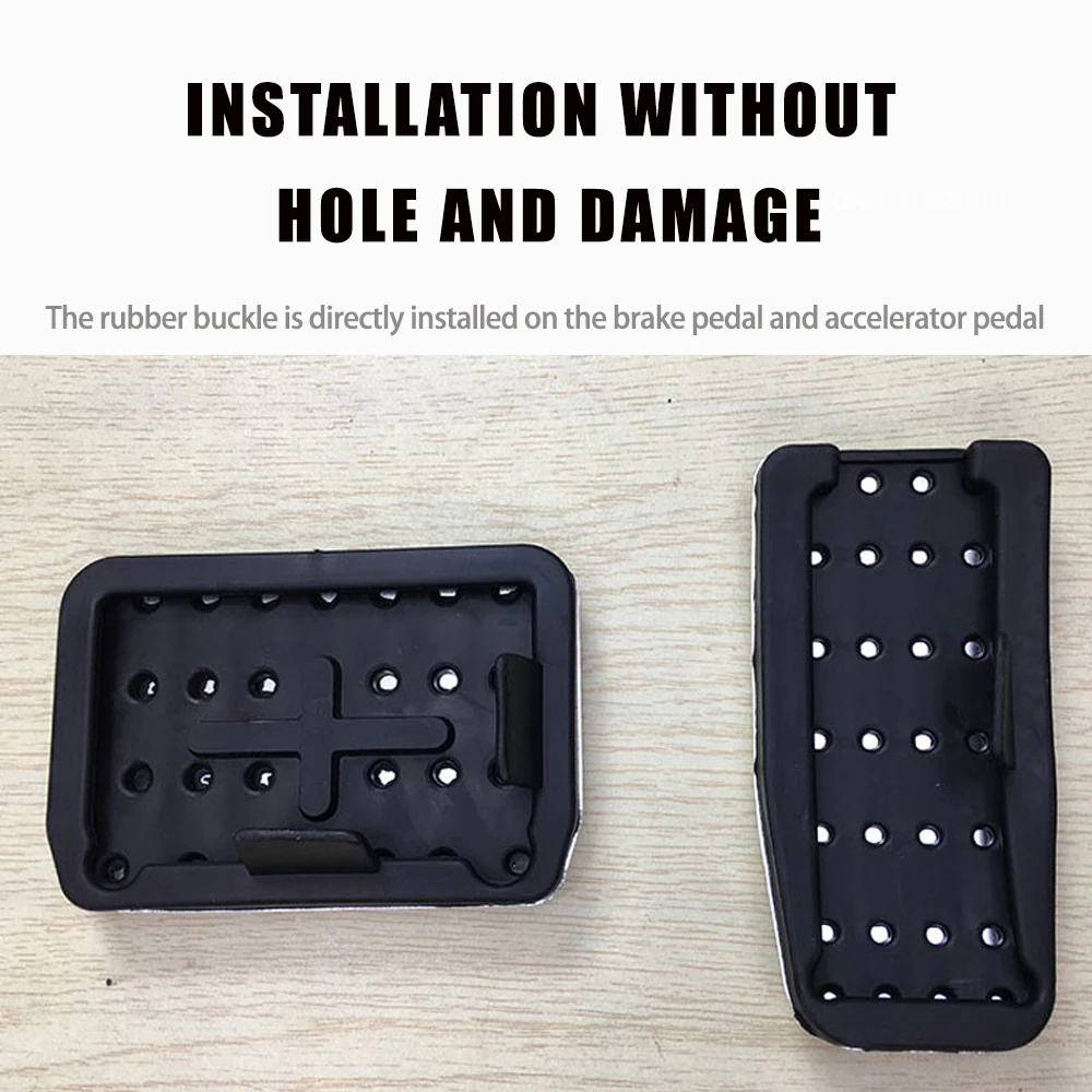 

For Tesla Model X/S Accessories Aluminum alloy Foot Pedal Accelerator Gas Fuel Brake Pedal Rest Pedal Cover Car Styling