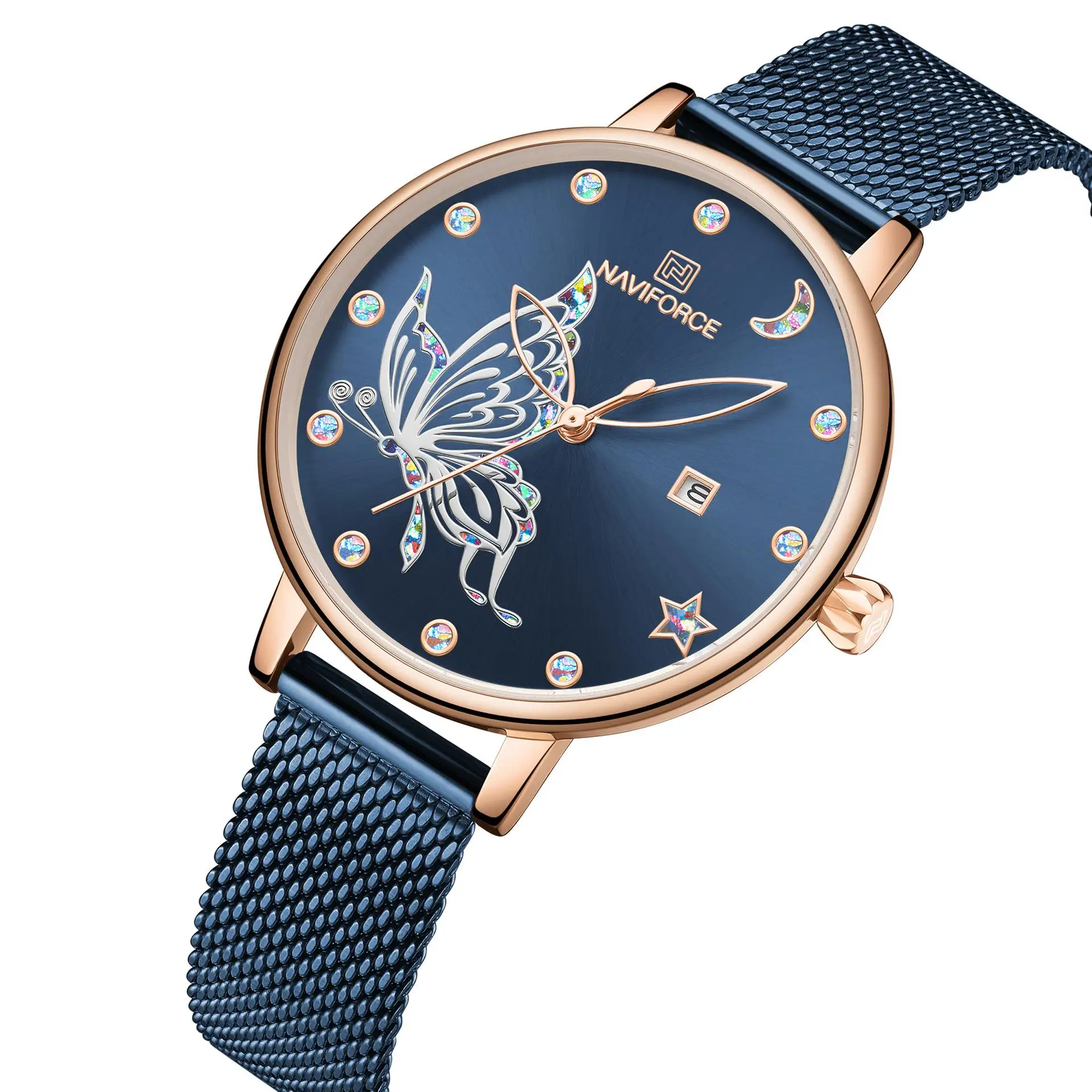 

sports watch new concept creative ladies watch waterproof quartz mesh strap watch fashion calendar watch casual female watch