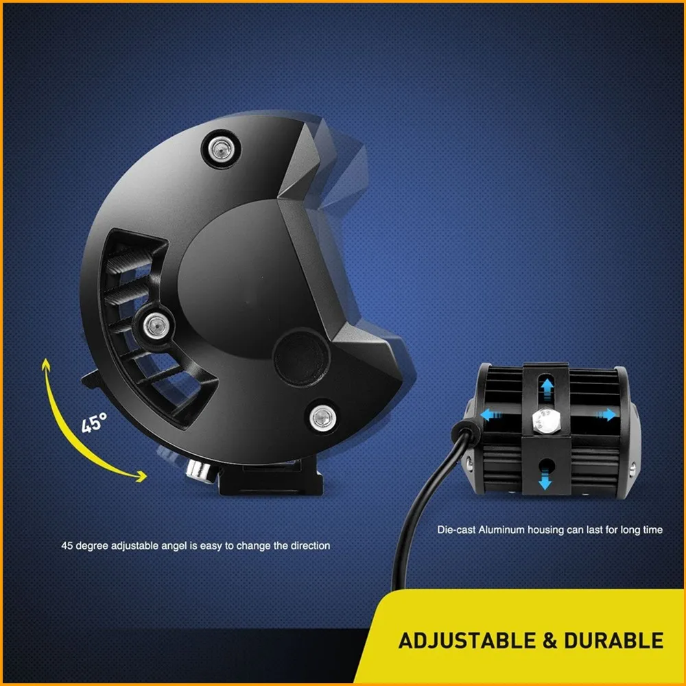 2 предмета белый янтарь 5 дюймов 72 Вт Led внедорожные фары для джипа грузовики ATV UTV