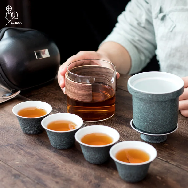 По индивидуальному заказу китайский чайный набор кунг-фу Керамика чайник чашки