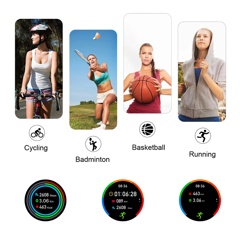 Bluetooth Смарт часы для Android IOS IP68 Водонепроницаемые женские и мужские спортивные